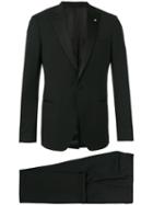Lardini - Single Button Suit - Men - Silk/cotton/polyester/wool - 54, Black, Silk/cotton/polyester/wool