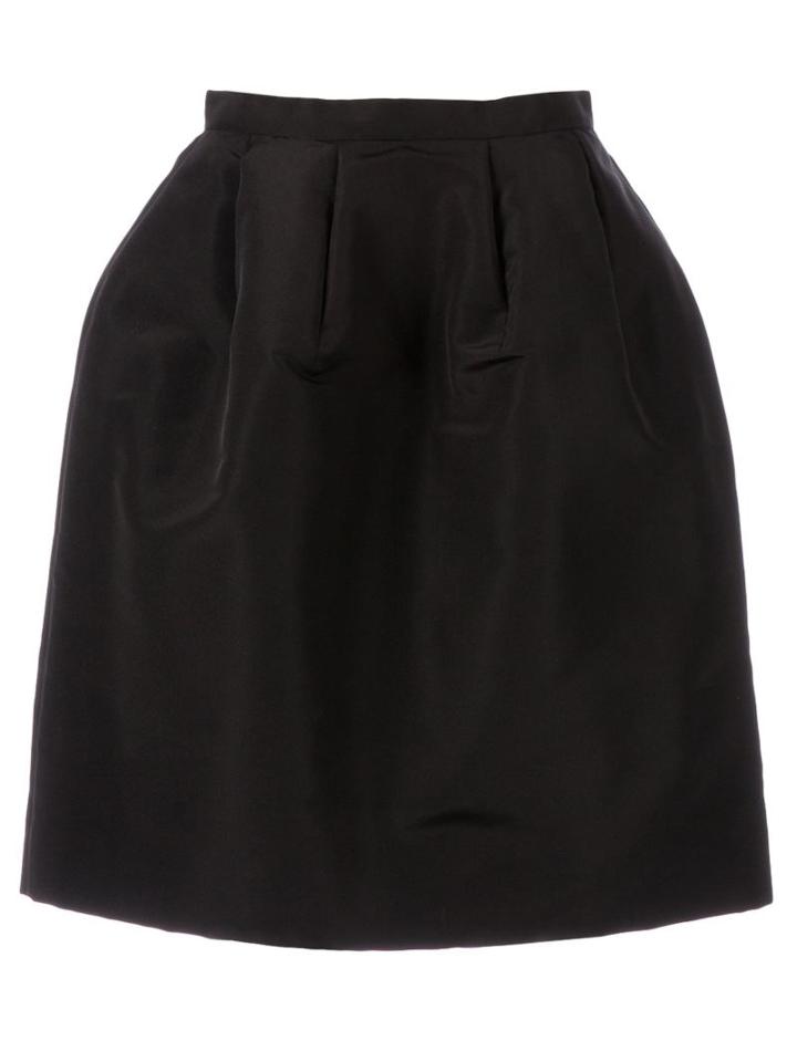 Oscar De La Renta Voluminous A-line Skirt, Women's, Size: 4, Black, Silk