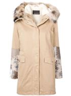 Ermanno Ermanno Patch-mesh Sleeves Coat - Neutrals