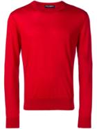 Dolce & Gabbana Knit Crew Neck Sweater - Red