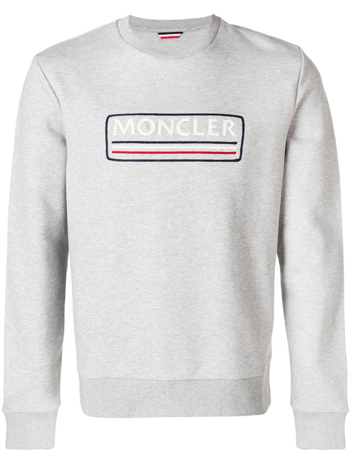 Moncler Tri-stripe Logo Sweatshirt - Grey