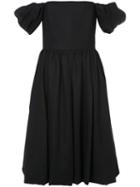 Co - Off-shoulder Dress - Women - Cotton - S, Black, Cotton