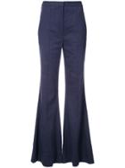 Dvf Diane Von Furstenberg High Waisted Trousers - Blue