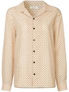 We11done Triangle Print Button Down Shirt - Brown