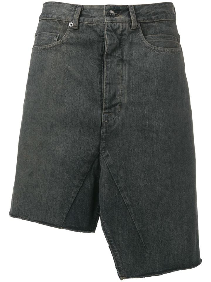 Rick Owens Drkshdw Asymmetric Denim Skirt - Blue