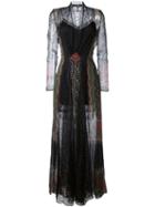 Etro 'long Patch Lace' Dress, Women's, Size: 46, Silk/viscose/polyamide/silk