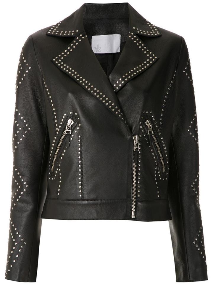 Nk Mestico Jill Leather Biker Jacket - Black