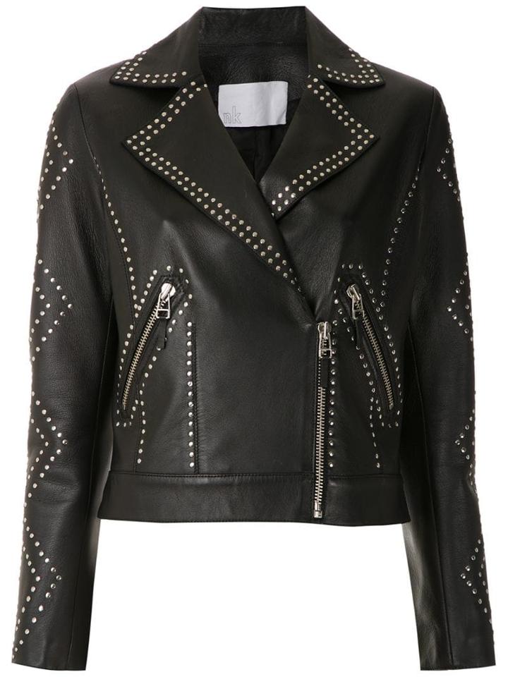 Nk Mestico Jill Leather Biker Jacket - Black