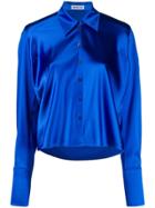 Balenciaga Tilted Satin Shirt - Blue