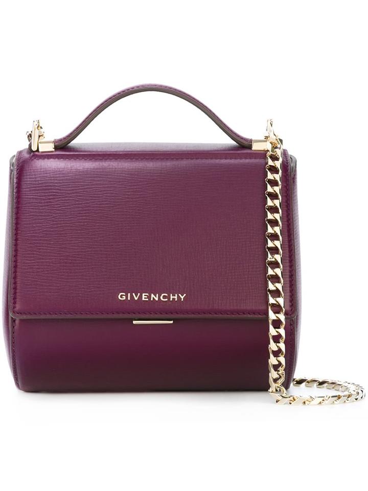 Givenchy Mini 'pandora Box' Shoulder Bag, Women's, Red, Calf Leather/metal (other)