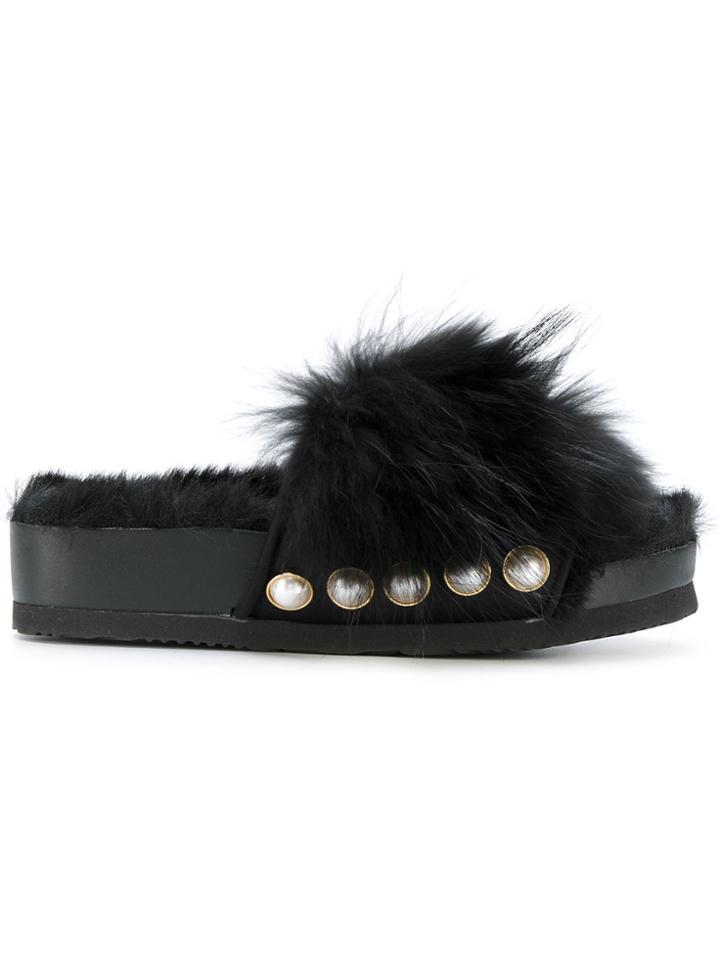 Suecomma Bonnie Slide Sandals - Black