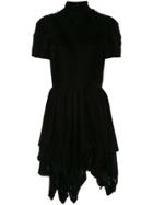 Comme Des Garçons Pre-owned Pointed Hemline Velvet Effect Dress -