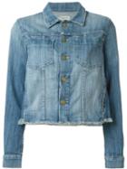 Current/elliott Raw Edge Denim Jacket, Women's, Size: 1, Blue, Cotton/spandex/elastane