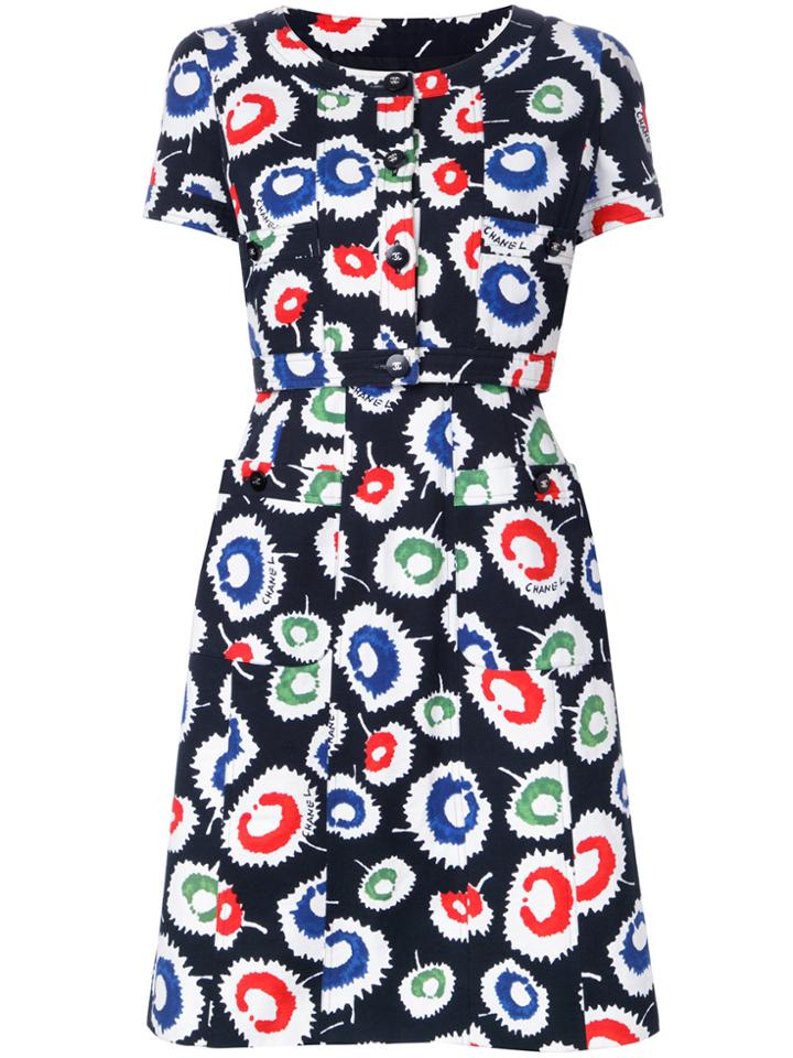 Chanel Vintage Cc Logo Setup One Piece Jacket Suit - Black