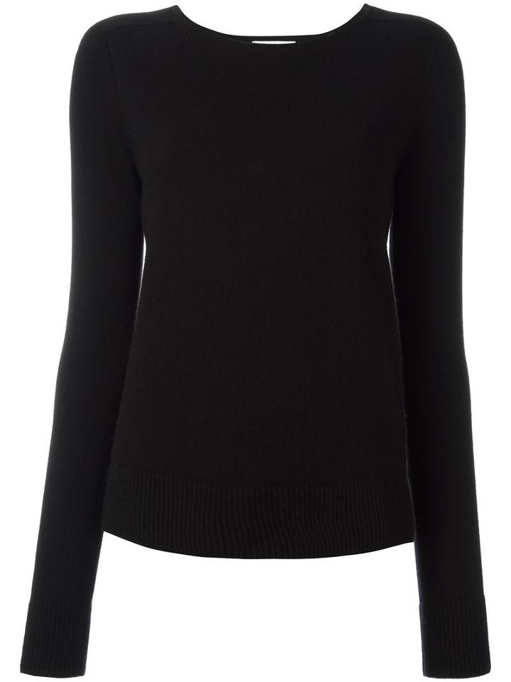 Helmut Lang Crew Neck Jumper, Women's, Size: Medium, Black, Cashmere