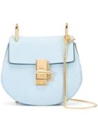 Chloé 'drew' Shoulder Bag, Women's, Blue, Lamb Skin