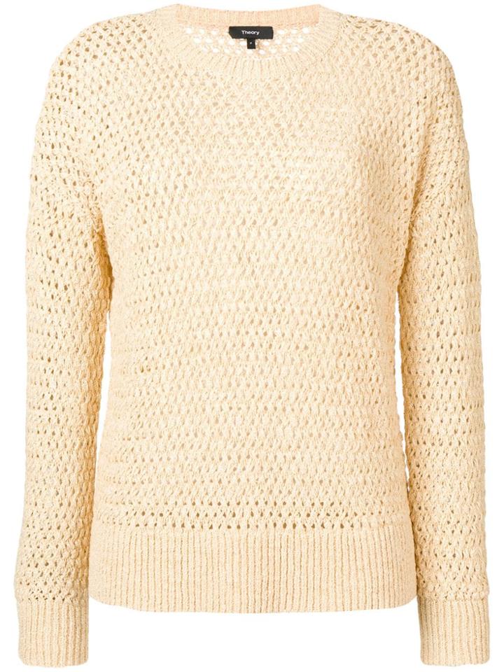 Theory Open-knit Jumper - Neutrals