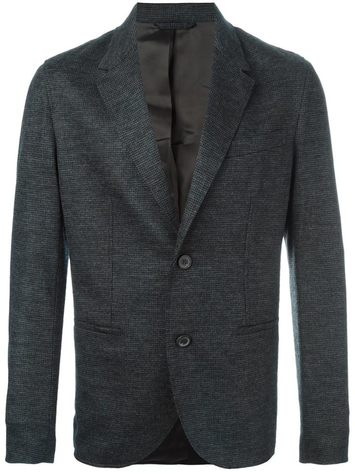 Lanvin Contrast Panel Button Blazer - Grey