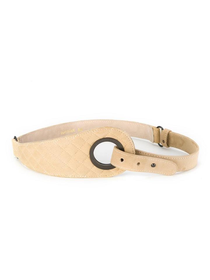 Tufi Duek Quilted Belt - Nude & Neutrals