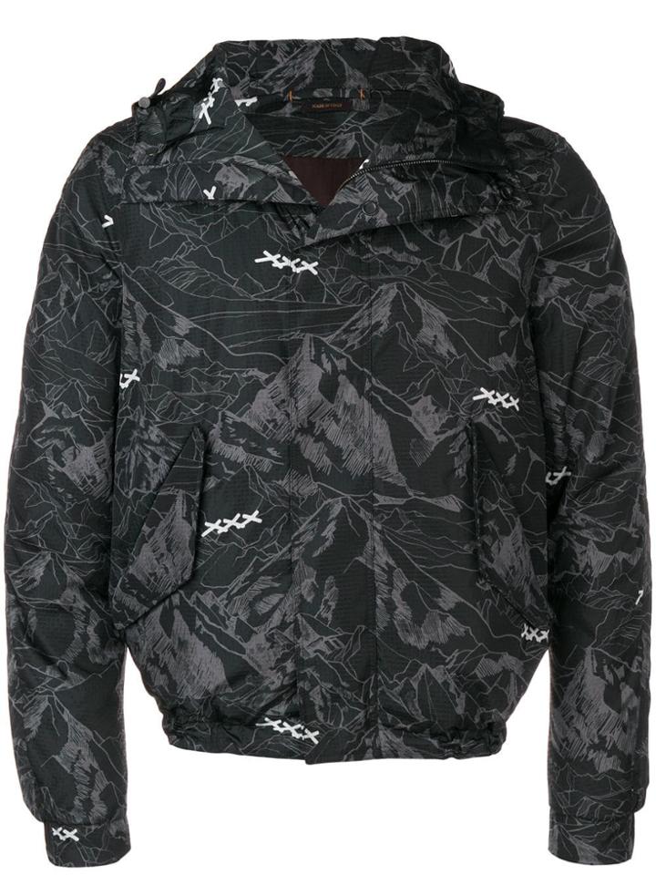 Ermenegildo Zegna Xxx Mountain Print Anorak - Black