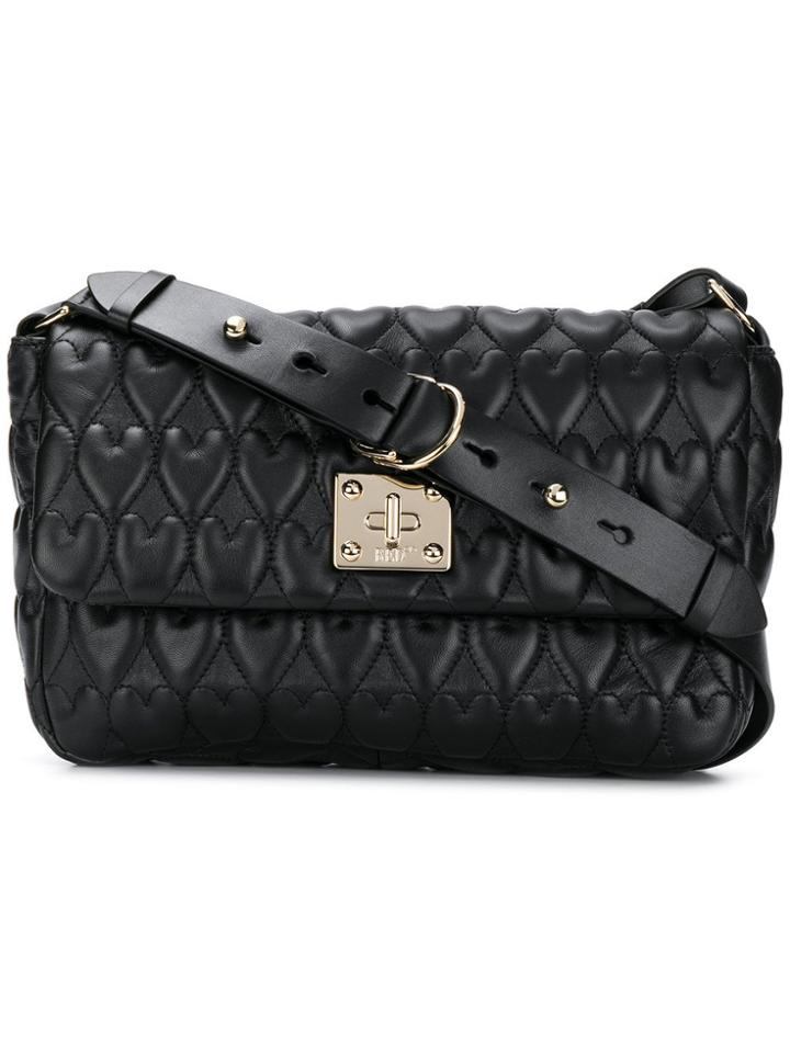 Red Valentino Red(v) Heart Quilted Shoulder Bag - Black