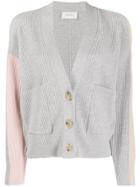 Sportmax Panelled Ribbed Cardigan - Grey