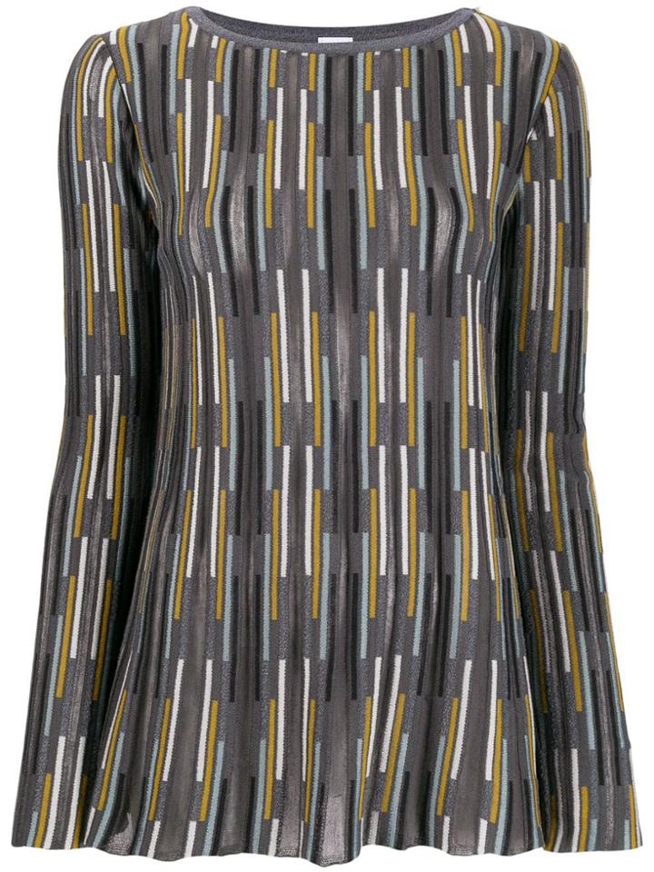M Missoni Printed Knit Sweater - Grey