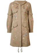 Needle & Thread Floral Embroidered Coat, Women's, Size: 4, Nude/neutrals, Cotton/polyester