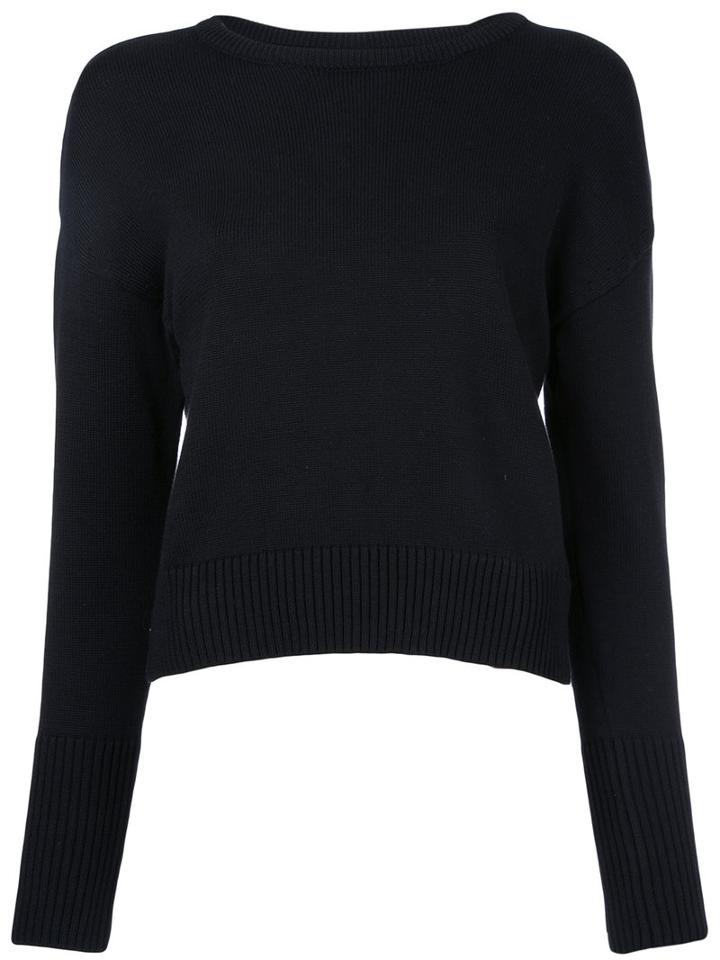 Le Ciel Bleu Knotted Bow Jumper, Women's, Size: 36, Black, Cotton/polyester