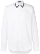 Versace Logo-tape Collar Shirt - White