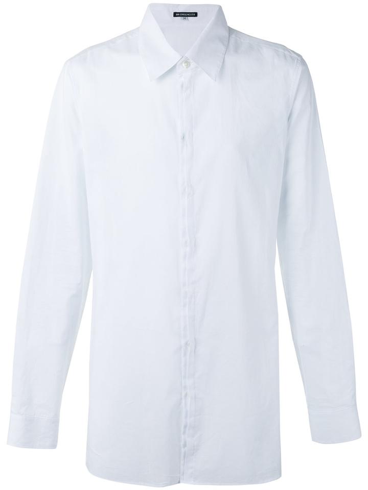 Ann Demeulemeester Classic Shirt, Men's, Size: Small, White, Cotton