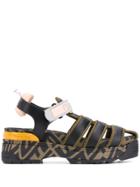 Fendi T-rex Cage Sandals - Black