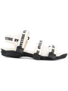 Hysteric Glamour Logo Print Strapped Sandals - White