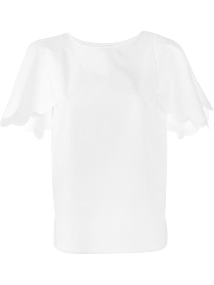See By Chloe Scalloped Sleeve Blouse