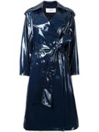 Le Ciel Bleu Classic Trench Coat, Women's, Size: 36, Blue, Polyester