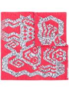 Bernhard Willhelm Intarsia Knit Scarf - Red