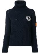 Mr & Mrs Italy Logo Roll-neck Sweater - Blue