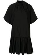 Goen.j Balloon Sleeve Mini Dress - Black