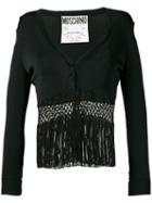 Moschino Pre-owned 1990's Fringed Cardigan Top - Black