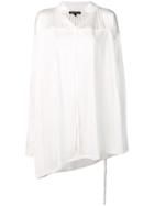 Ann Demeulemeester Panelled Oversized Blouse - White