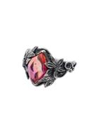 Lyly Erlandsson Silver And Pink Resin Aria Ring - Silver/pink