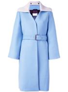 Maison Margiela Knitted Collar Belted Coat