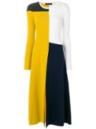 Cédric Charlier Asymmetric Colour Block Dress - Multicolour