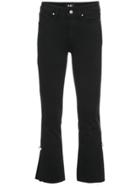 Paige Flared Cropped Jeans - Black