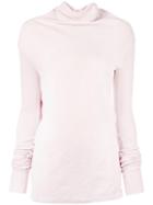 Rick Owens Drkshdw Turtle Neck Top, Women's, Size: Medium, Pink/purple, Cotton