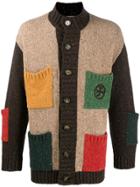 Jc De Castelbajac Pre-owned 1980s Colour Blocked Chunky Cardigan -