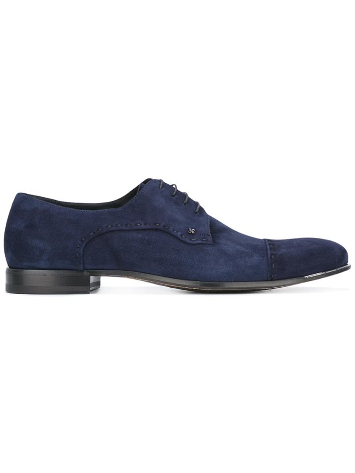 Fabi Stitching Detail Derbies - Blue