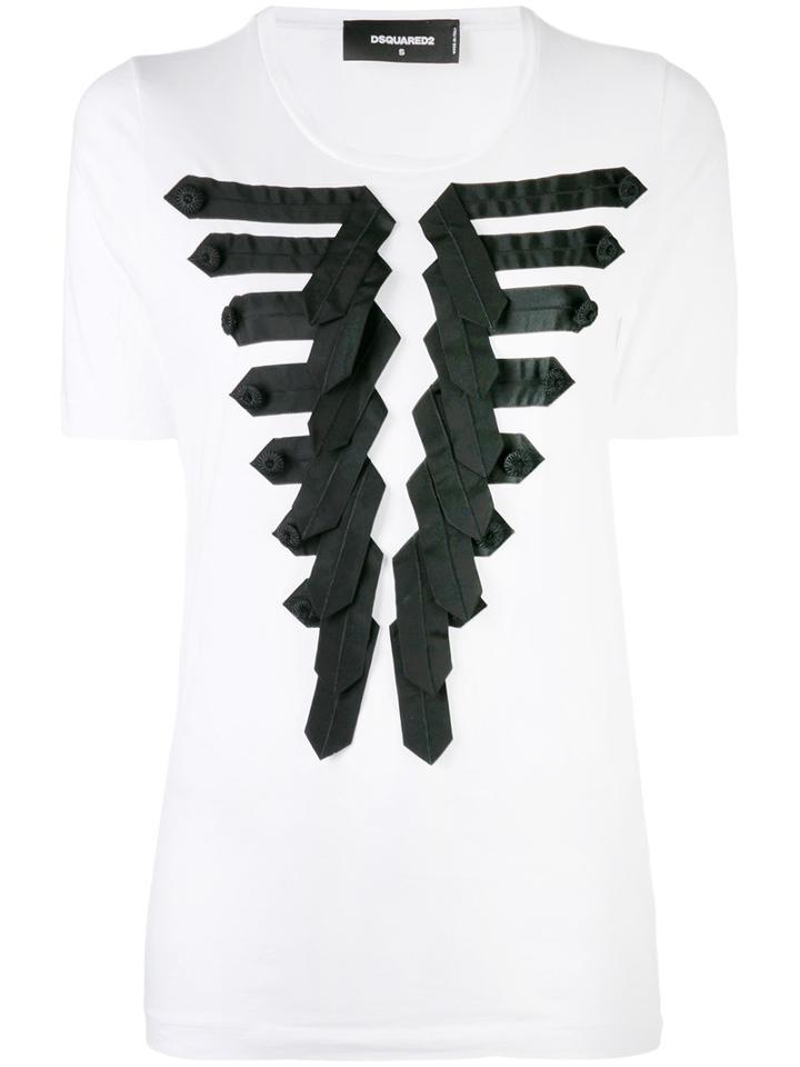 Dsquared2 - Appliqué T-shirt - Women - Cotton/polyester/viscose - S, White, Cotton/polyester/viscose