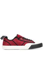 Etro Panelled Plimsoll Sneakers - Red