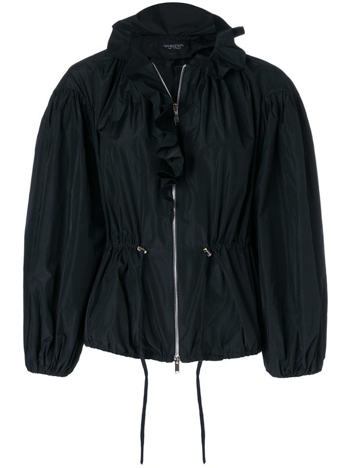 Giambattista Valli Frill Neck Bomber Jacket - Black